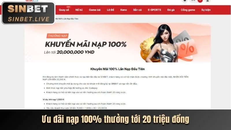 Giao diện chọn game nổ hũ tại sin888